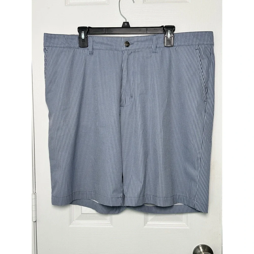 Adidas Ultimate365 Men's‎ Golf Shorts Blue Gingham Performance Stretch Size 40